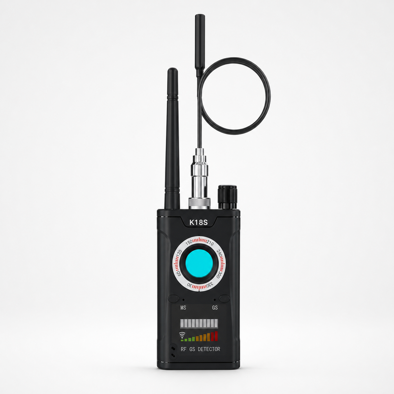 Rilevatore portatile di telecamere nascoste e microspie, vista frontale