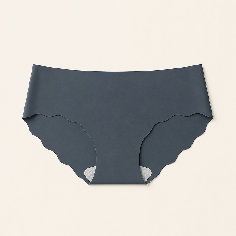 Slip invisibili antracite in ice-silk, vista frontale