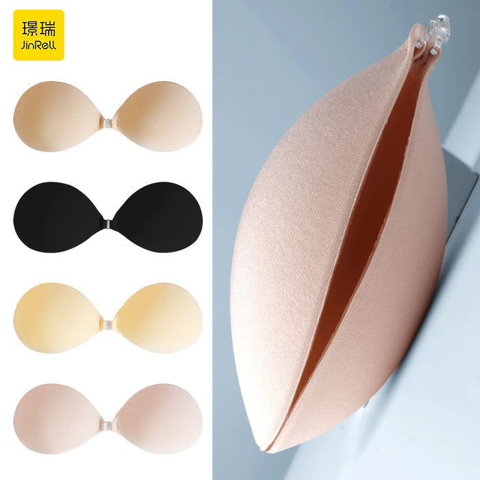 Reggiseno Adesivo Push-Up Invisibile in Silicone — Effetto Scollatura senza Spalline