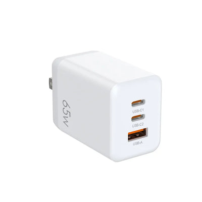 Caricatore GaN 65W a 3 porte - un solo alimentatore per telefono, tablet e portatile