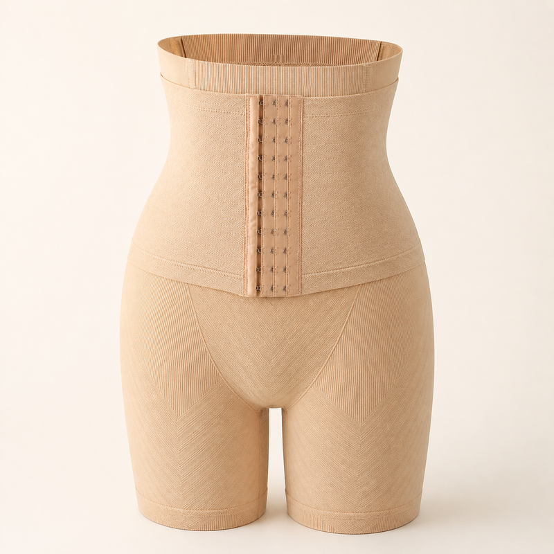 Guaina modellante vita alta beige, vista hero frontale