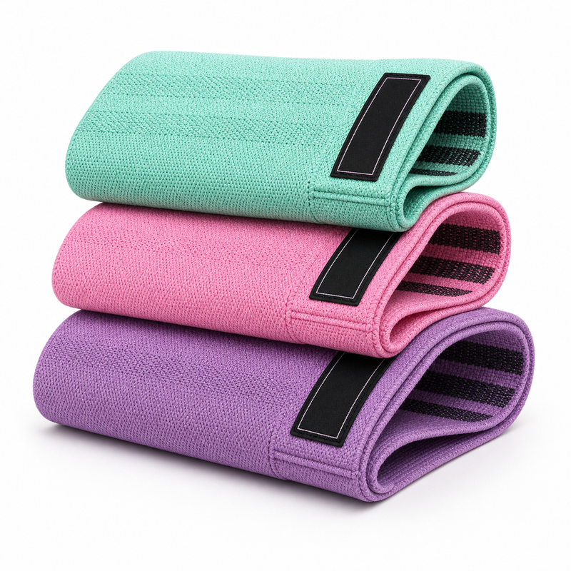 Set 3 fasce elastiche fitness in tessuto - vista hero premium