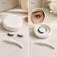 Prima e dopo: kit magnetico ordinato senza colla né eyeliner