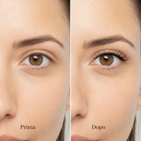 Prima e dopo con ciglia magnetiche Soft Natural