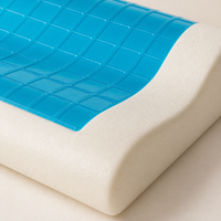 Dettaglio del pannello gel e del memory foam sagomato