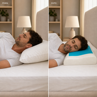 Prima e dopo: comfort per chi dorme sul fianco