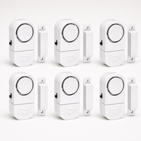 Set da 6 sensori allarme per porte e finestre, vista frontale