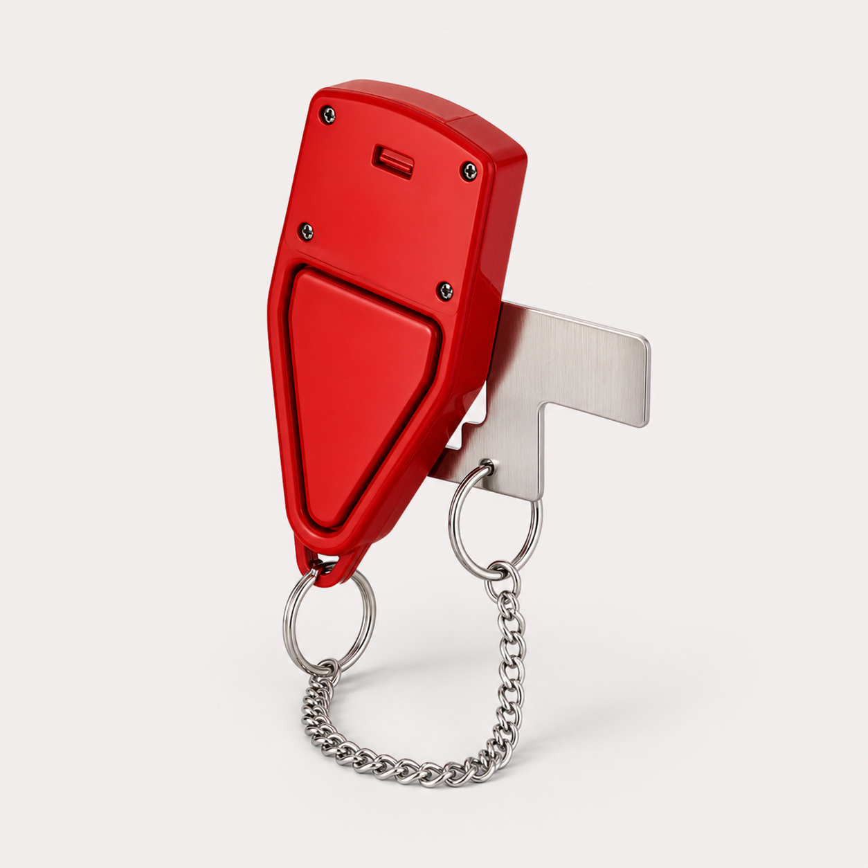 Blocco porta da viaggio con allarme 120 dB — vista angolata