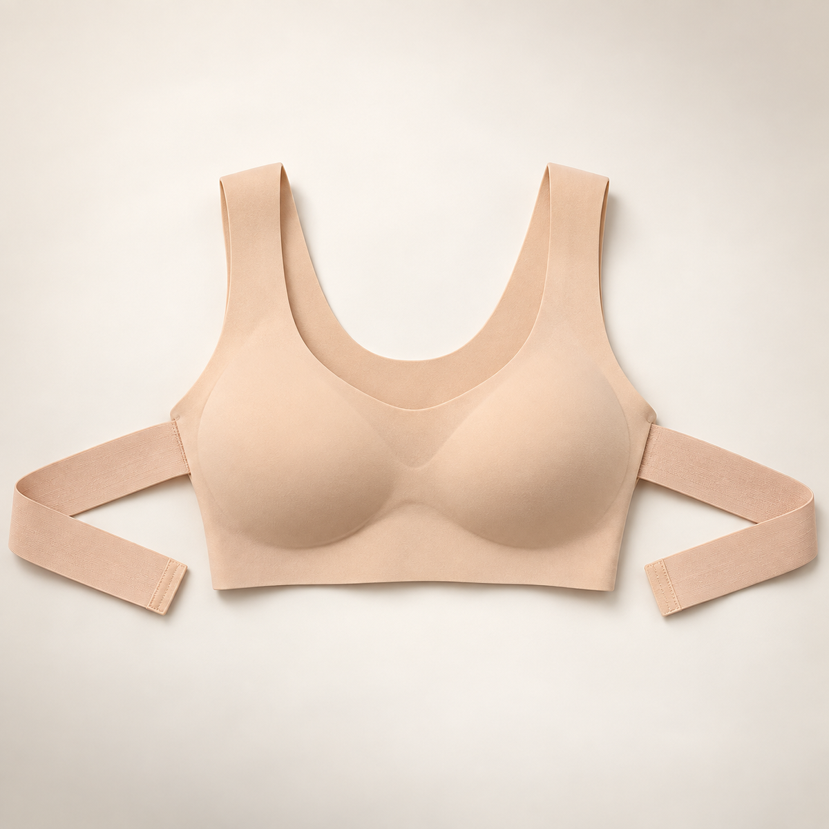 Reggiseno posturale nudo senza ferretto con fascia elastica aperta