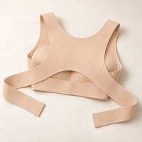Vista posteriore del reggiseno posturale nudo con fascia avvolgente e apertura sul dorso