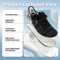 Sneaker Comfort Donna a Punta Larga — Suola EVA Ammortizzata, Taglie 36-42