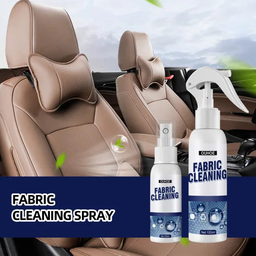 Spray pulitore per interni auto - la macchia sul tessuto del sedile viene via