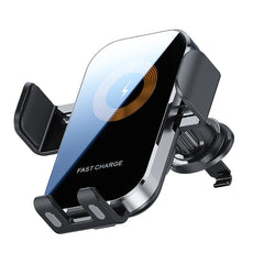 Supporto auto con chiusura automatica e ricarica wireless - appoggi il telefono, si chiude da solo