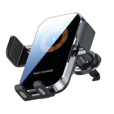 Supporto auto con chiusura automatica e ricarica wireless - appoggi il telefono, si chiude da solo