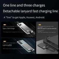 Power bank magnetico 3 in 1 - si attacca dietro al telefono e basta, niente cavo