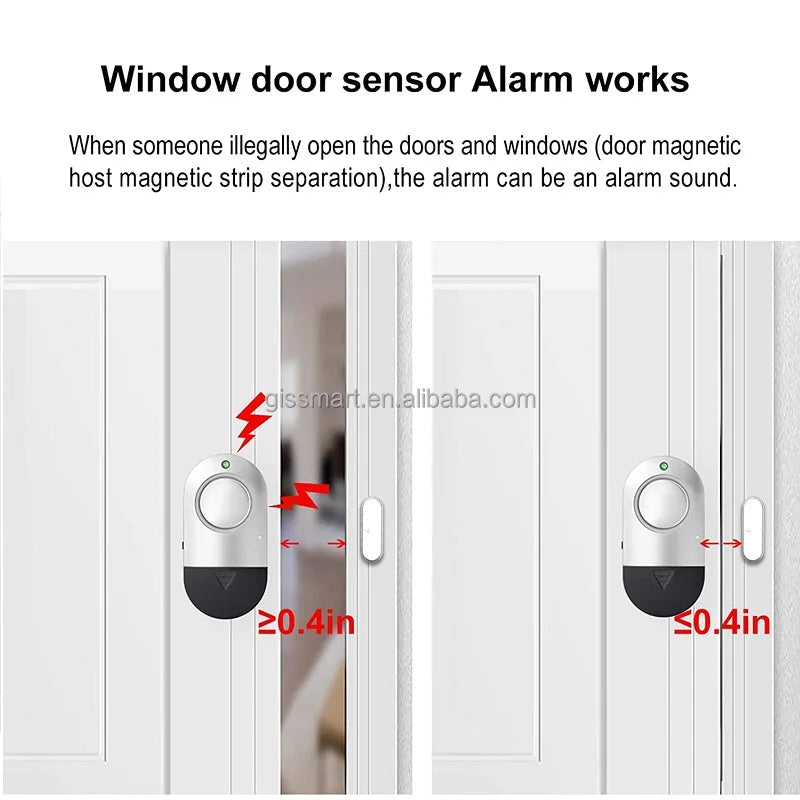 Allarme per Porte e Finestre 125 dB — Sensore Magnetico con Modalità Campanello