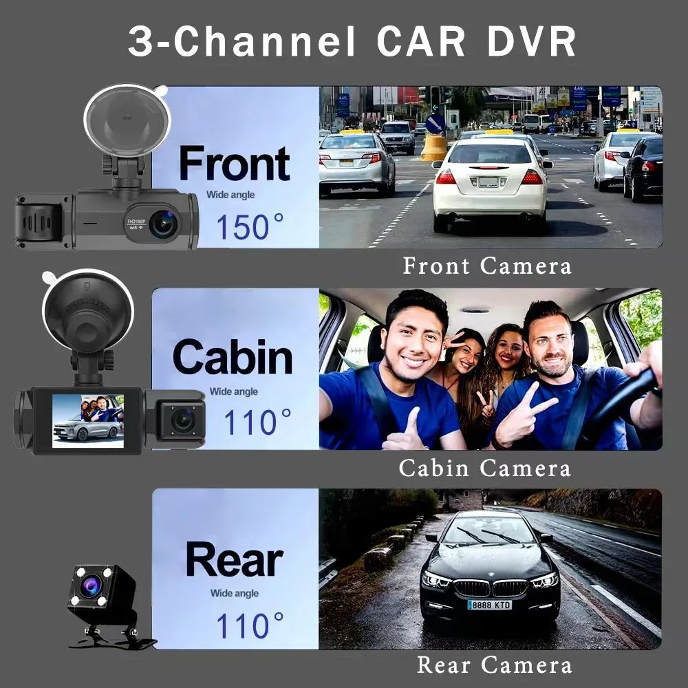 Specchietto retrovisore con dashcam doppia - la tua versione dell'incidente registrata
