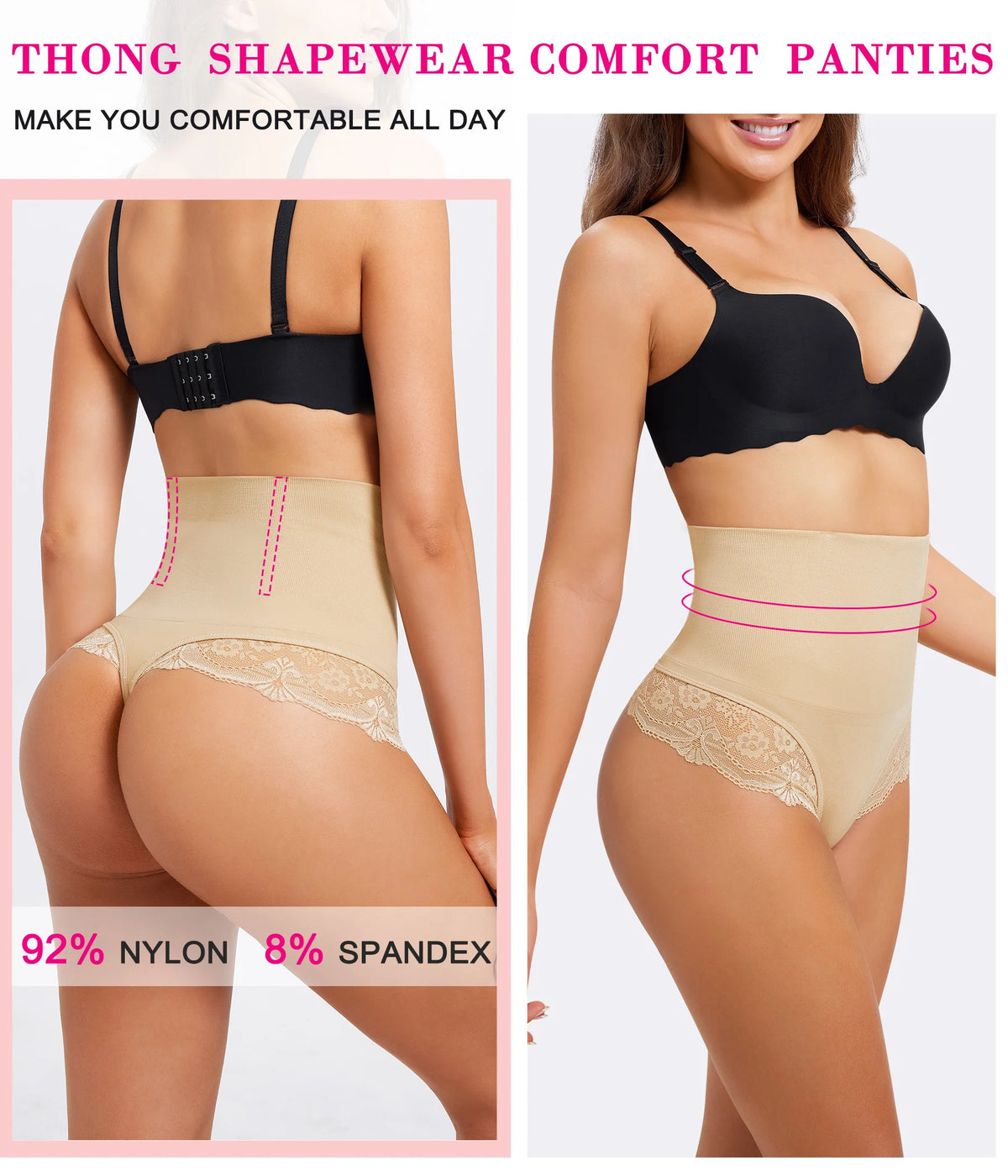 Guaina modellante a vita alta con compressione 360 - la pancia sostenuta, sotto qualsiasi vestito