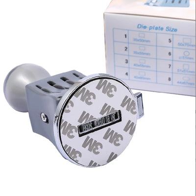 Timbro Data Manuale Rotondo 51mm – Regolabile e Ricaricabile
