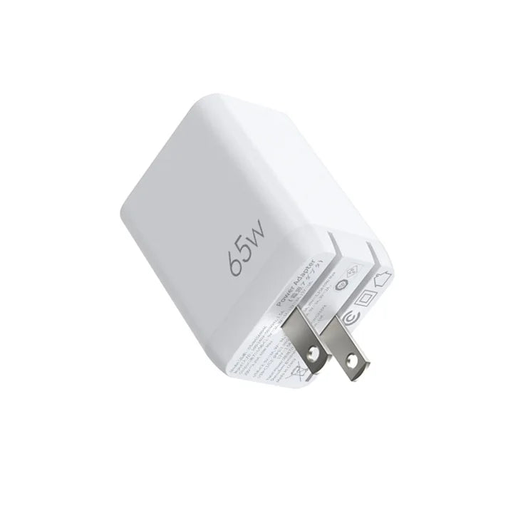 Caricatore GaN 65W a 3 porte - un solo alimentatore per telefono, tablet e portatile