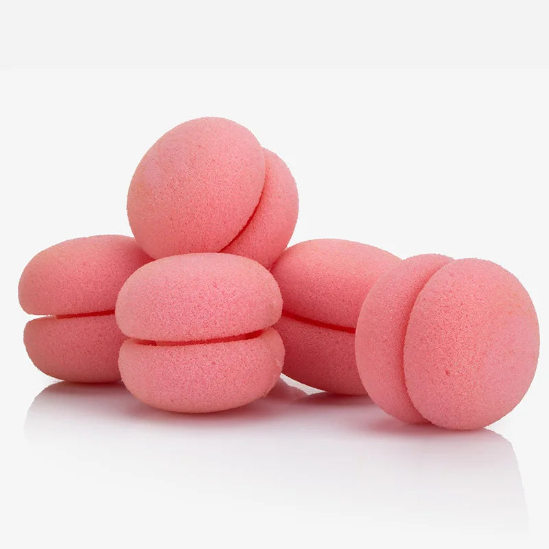 Bigodini morbidi rosa per ricci senza calore durante la notte