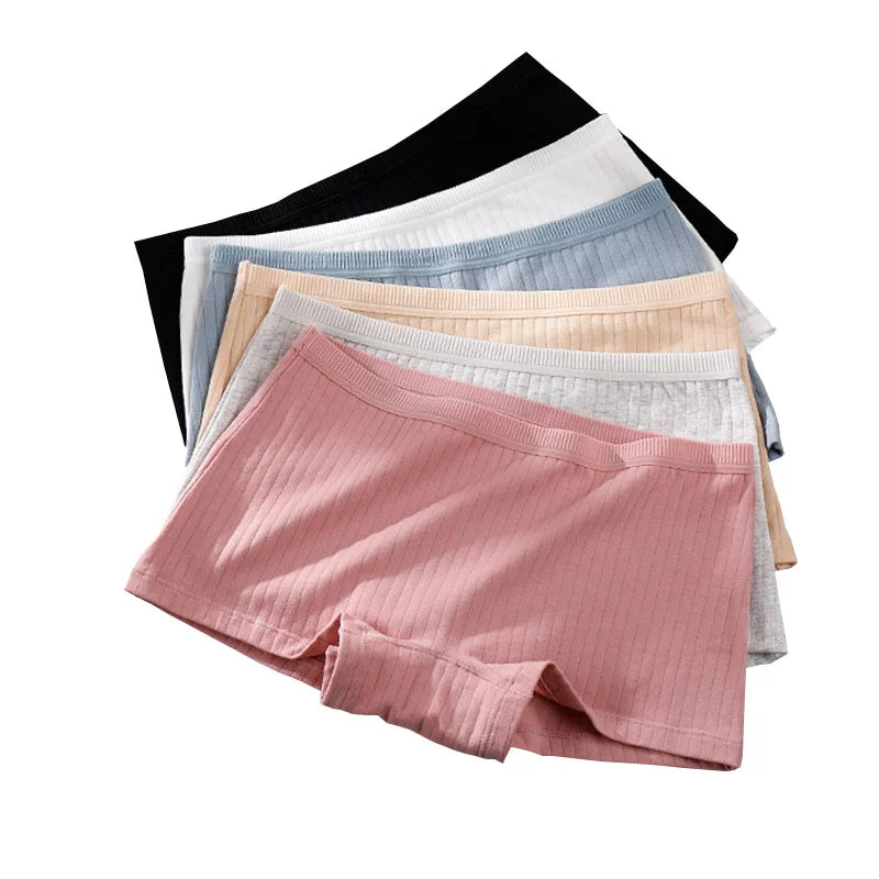 Anti-chafe slip shorts in assorted colors on white background