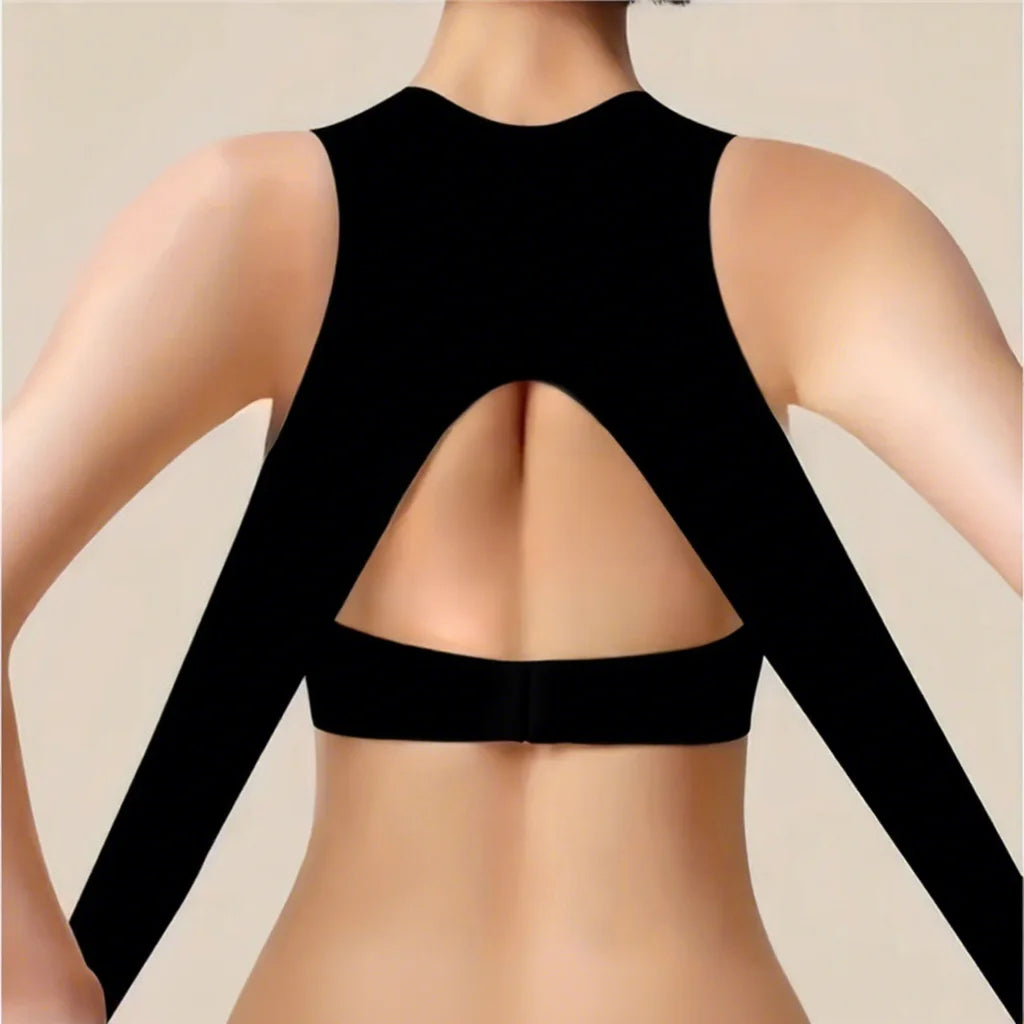 Reggiseno posturale senza ferretto con fascia di sostegno per la schiena