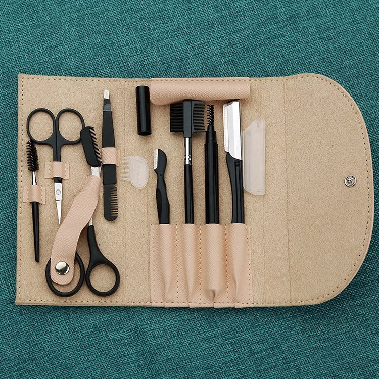 Set 8 strumenti da make-up in acciaio - la rifinitura che il rasoio non fa