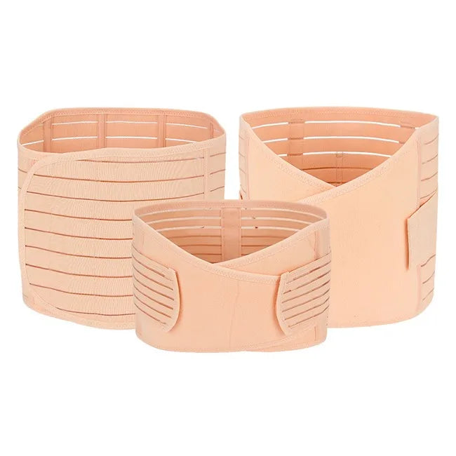 Fascia post-parto 3 in 1 regolabile - pancia, vita e bacino con tre bande separate