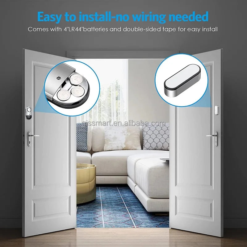 Allarme per Porte e Finestre 125 dB — Sensore Magnetico con Modalità Campanello