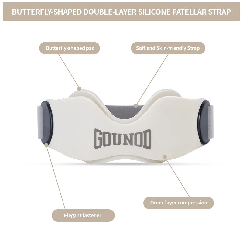 Cinturino rotuleo in silicone - sostiene il tendine sotto la rotula quando cammini e corri