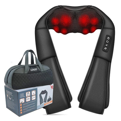 Massaggiatore Cervicale Shiatsu con Calore — Testine Impastanti per Collo e Spalle