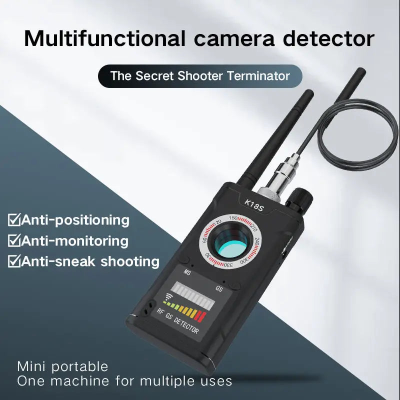 Rilevatore di Telecamere Nascoste e Microspie — Scansione RF Portatile per Hotel e Case Vacanza