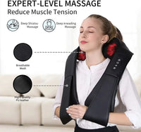Massaggiatore Cervicale Shiatsu con Calore — Testine Impastanti per Collo e Spalle