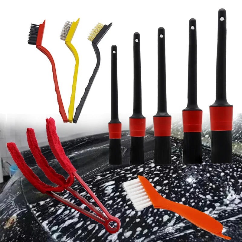 Kit spazzole per detailing interni auto - arrivano nelle bocchette e sulle cuciture