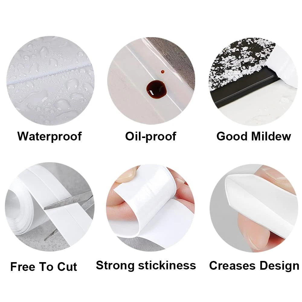 Nastro sigillante impermeabile per bagno e cucina - il silicone nero sparisce in mezz'ora
