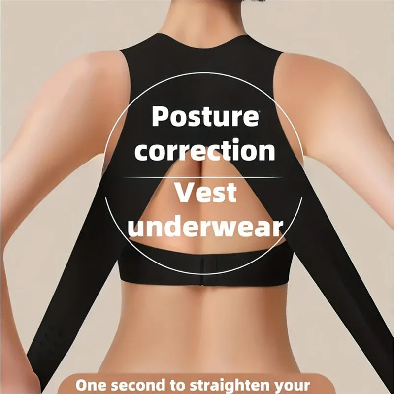 Reggiseno posturale senza ferretto con fascia di sostegno per la schiena