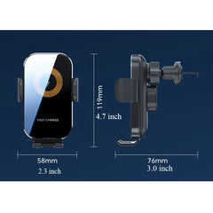 Supporto auto con chiusura automatica e ricarica wireless - appoggi il telefono, si chiude da solo