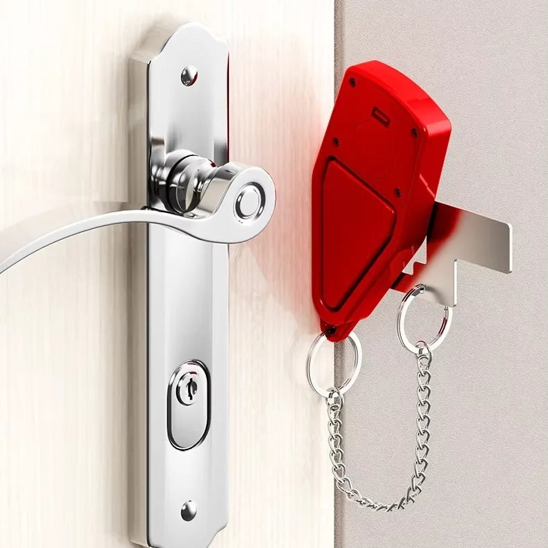 Fermaporta di Sicurezza con Allarme 120 dB — Cuneo da Viaggio, Zero Installazione