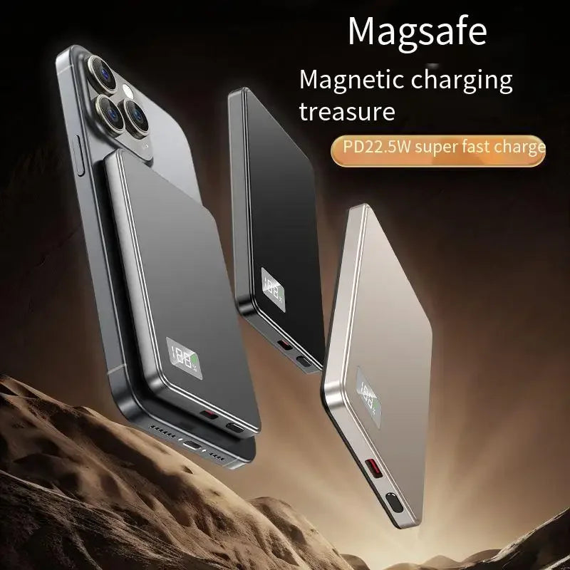 Power bank magnetico 3 in 1 - si attacca dietro al telefono e basta, niente cavo