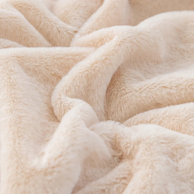 Coperta nuvola in pelliccia sintetica – morbida e calda, effetto a bolle