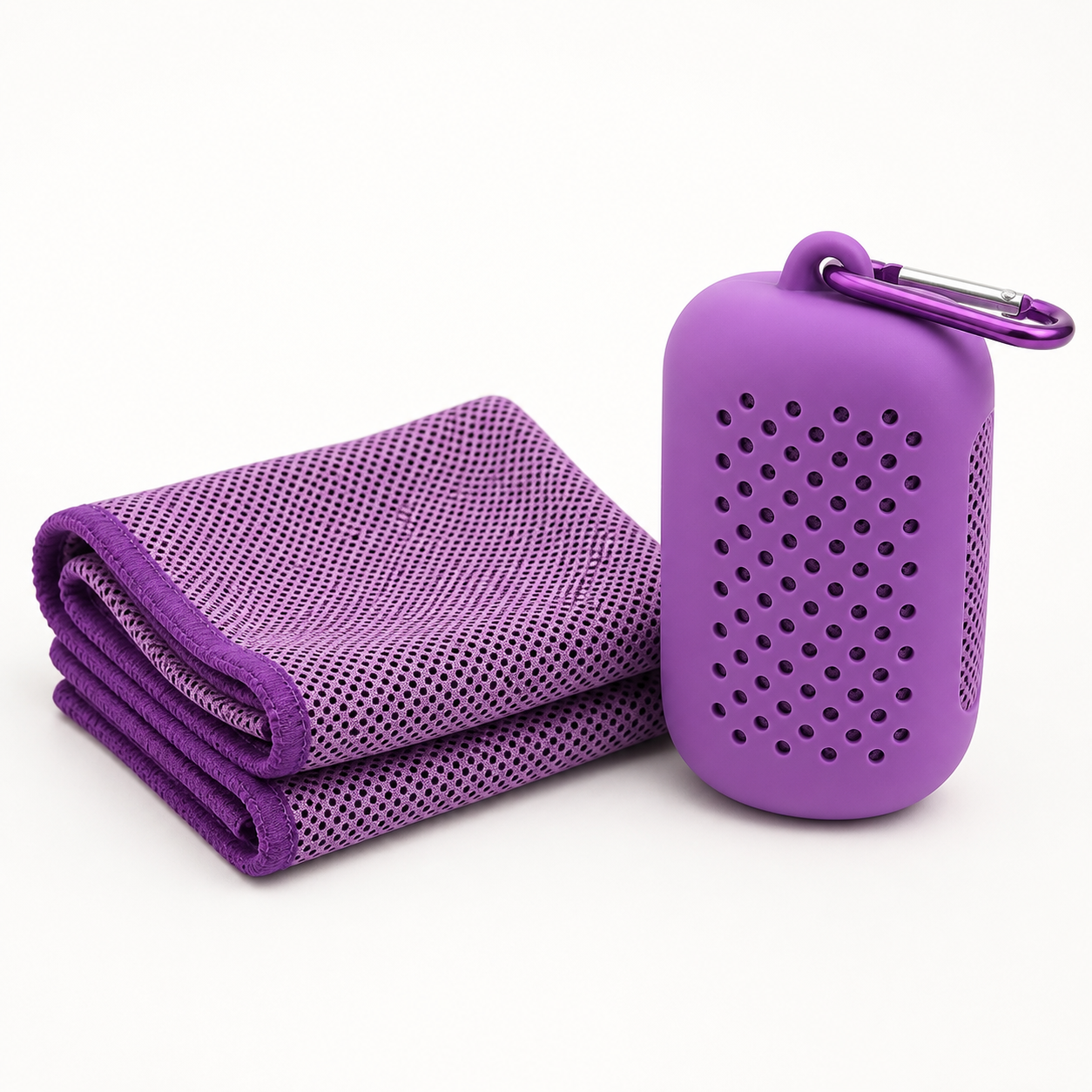 Hero prodotto: asciugamano raffreddante sport in microfibra con case ventilato