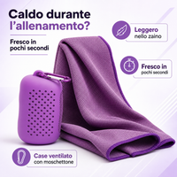 Asciugamano raffreddante sport con benefici in italiano