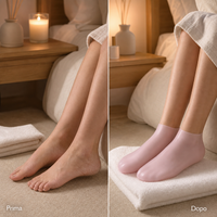 Routine notte con calze in gel idratanti per pelle piu morbida