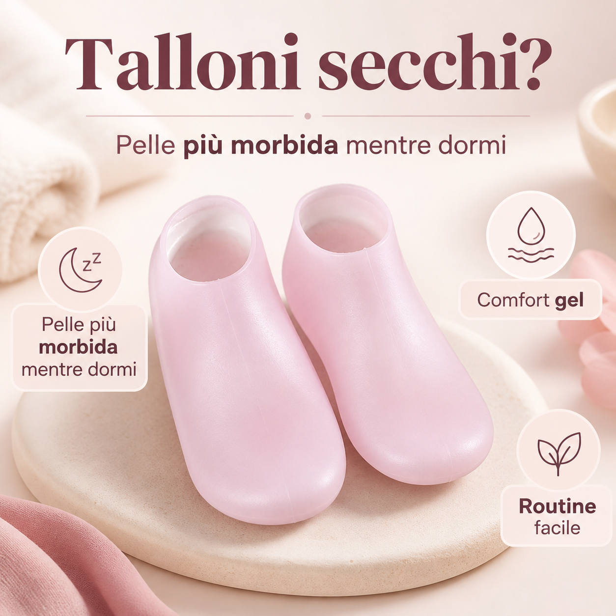 Talloni secchi? Calze gel idratanti per comfort e routine facile