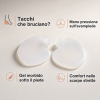 Tacchi che bruciano? Cuscinetti gel per meno pressione sull'avampiede