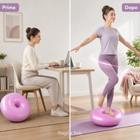 Da pausa statica a movimento leggero con palla Pilates donut