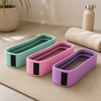 Set fasce elastiche per allenamento a casa su tappetino