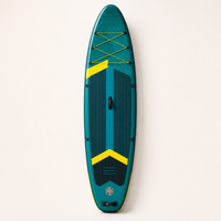 SUP gonfiabile verde 11'6 in vista frontale premium