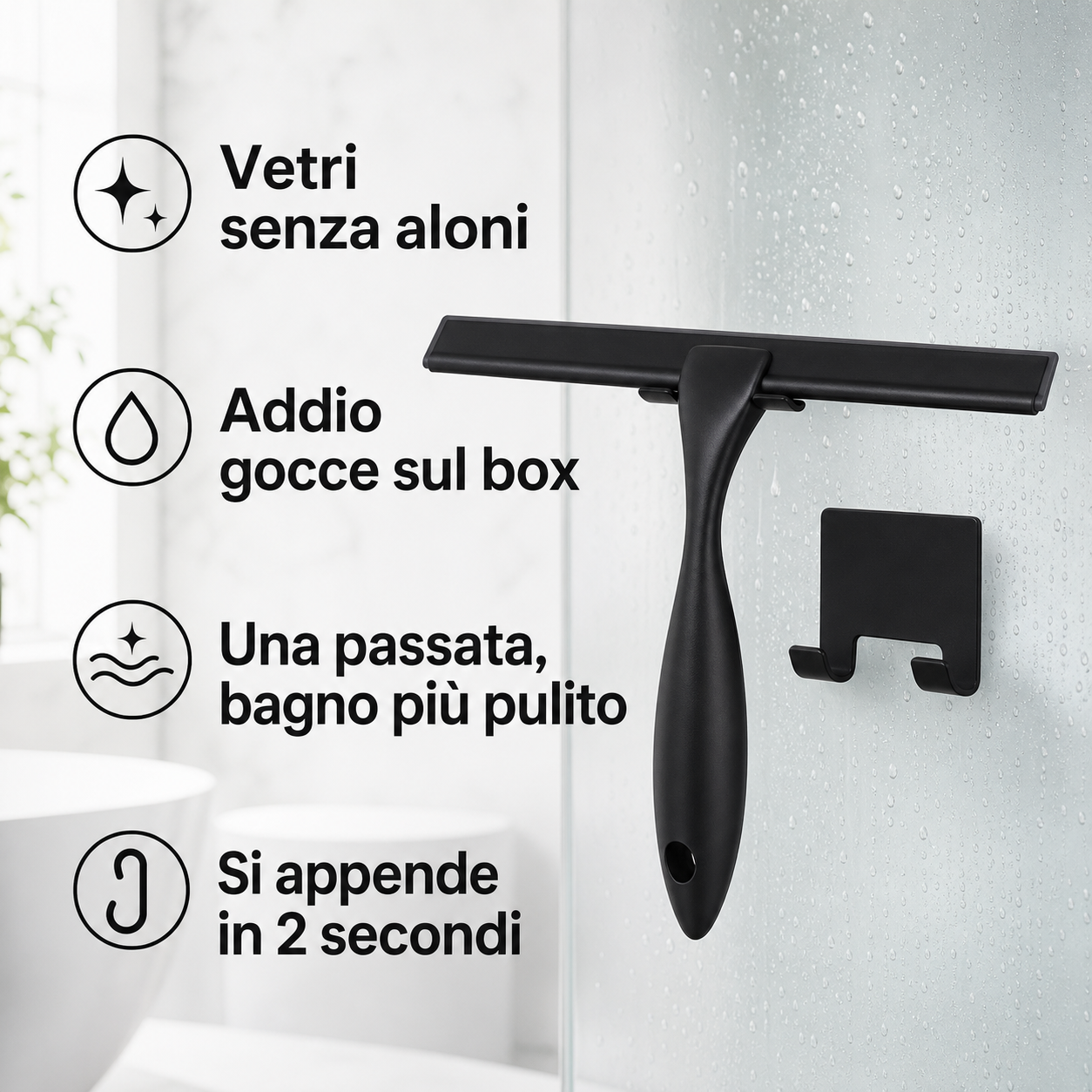 Vetri senza aloni con tergivetro doccia in silicone Dagrox